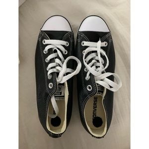 Black Leather Chucks